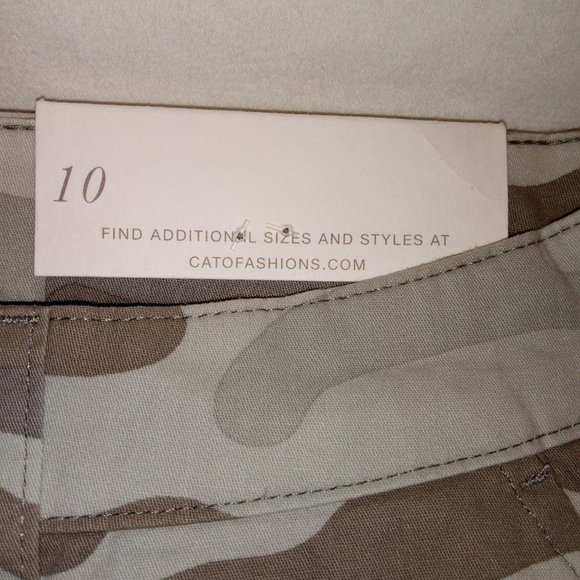 NWT Cato Camo Mid-Rise Straight Pants 10 - Picture 4 of 13